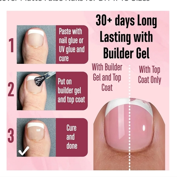 Bundle - French Pedicure Press On Toe Nails,  and 10pc Mani Pedi - Picture 8 of 16